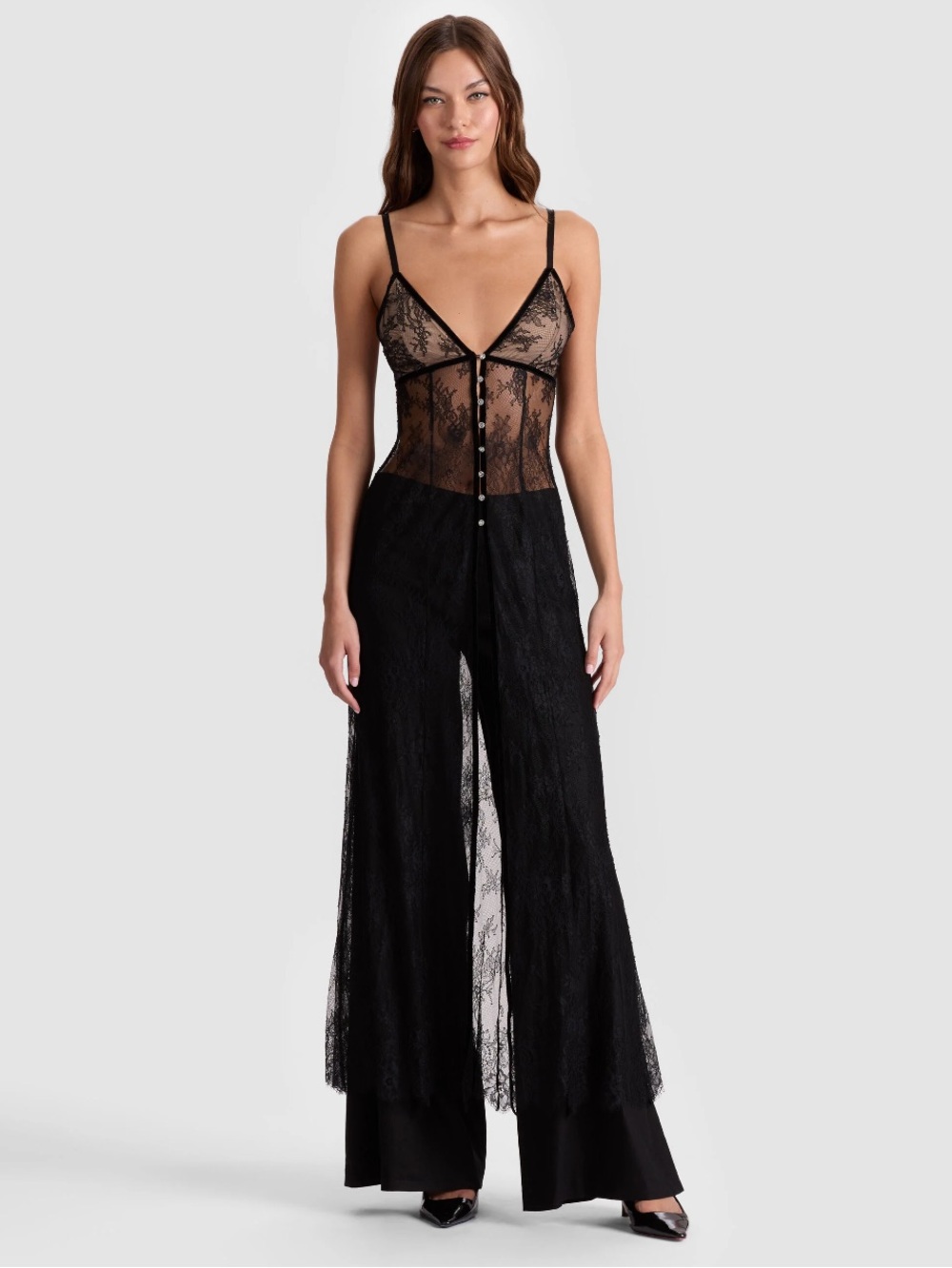 Alice + Olivia Melodie Lace Maxi top